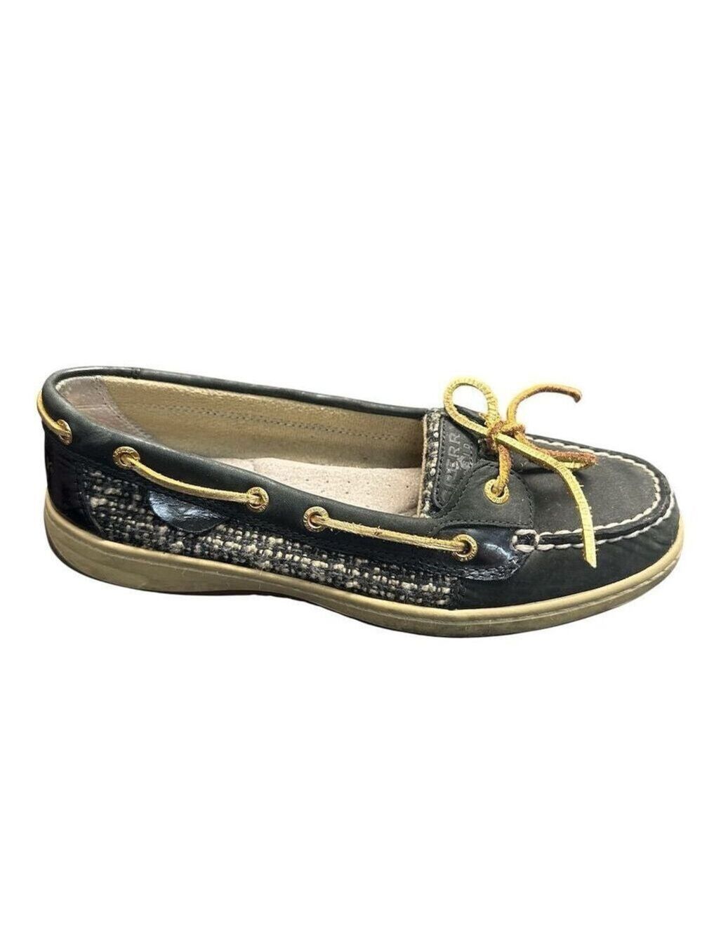 Sperry Women's Angelfish Boat Shoes Black Size 8.5 Casual Comfort